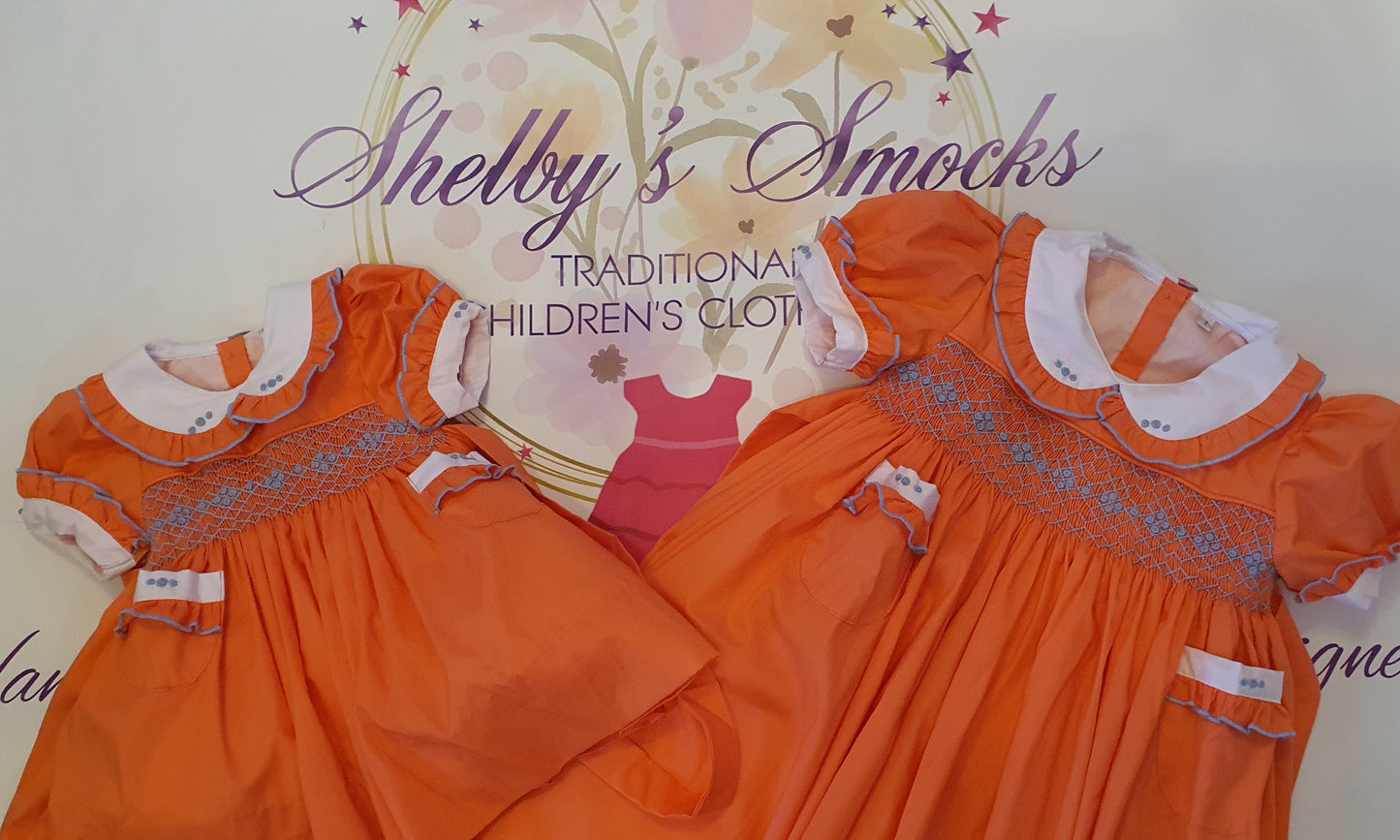 Coral & Baby Blue MADE TO ORDER