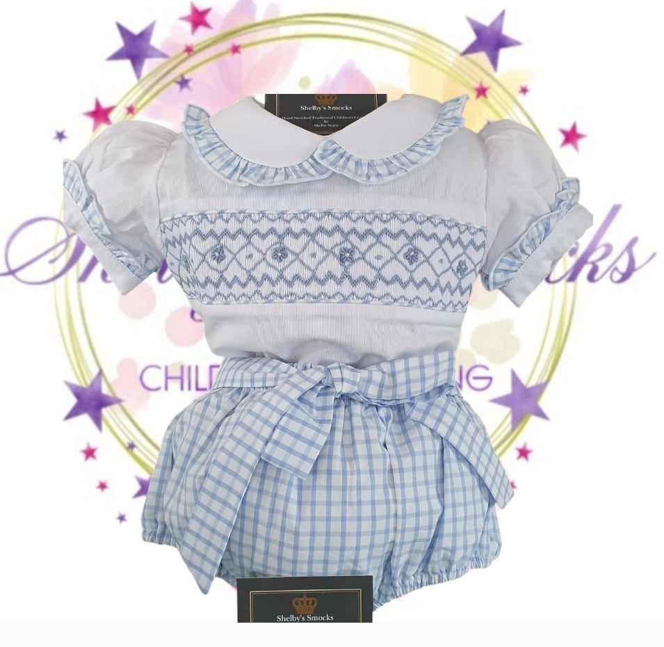 Blue & White Check Set MADE TO ORDER