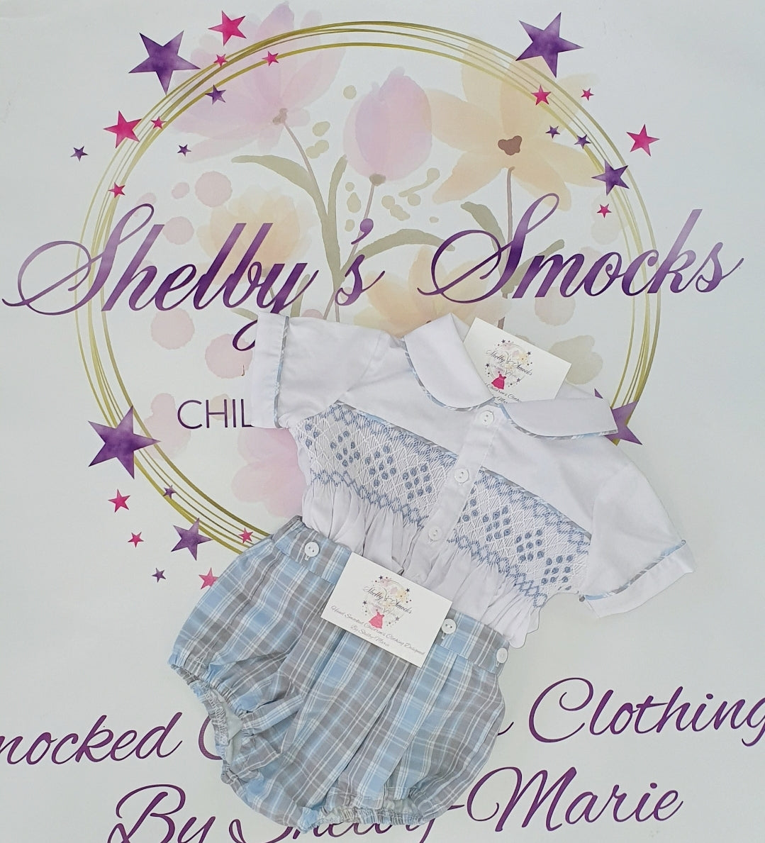 Grey & Blue Plaid MADE TO ORDER