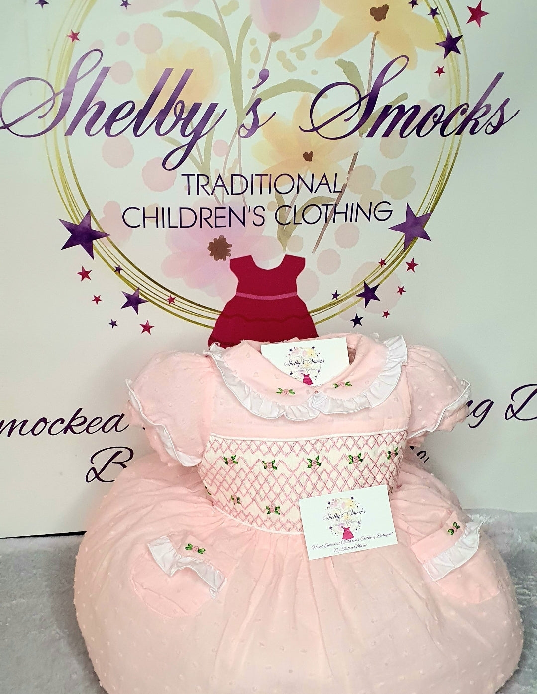 Baby Pink Swiss Dot MADE TO ORDER