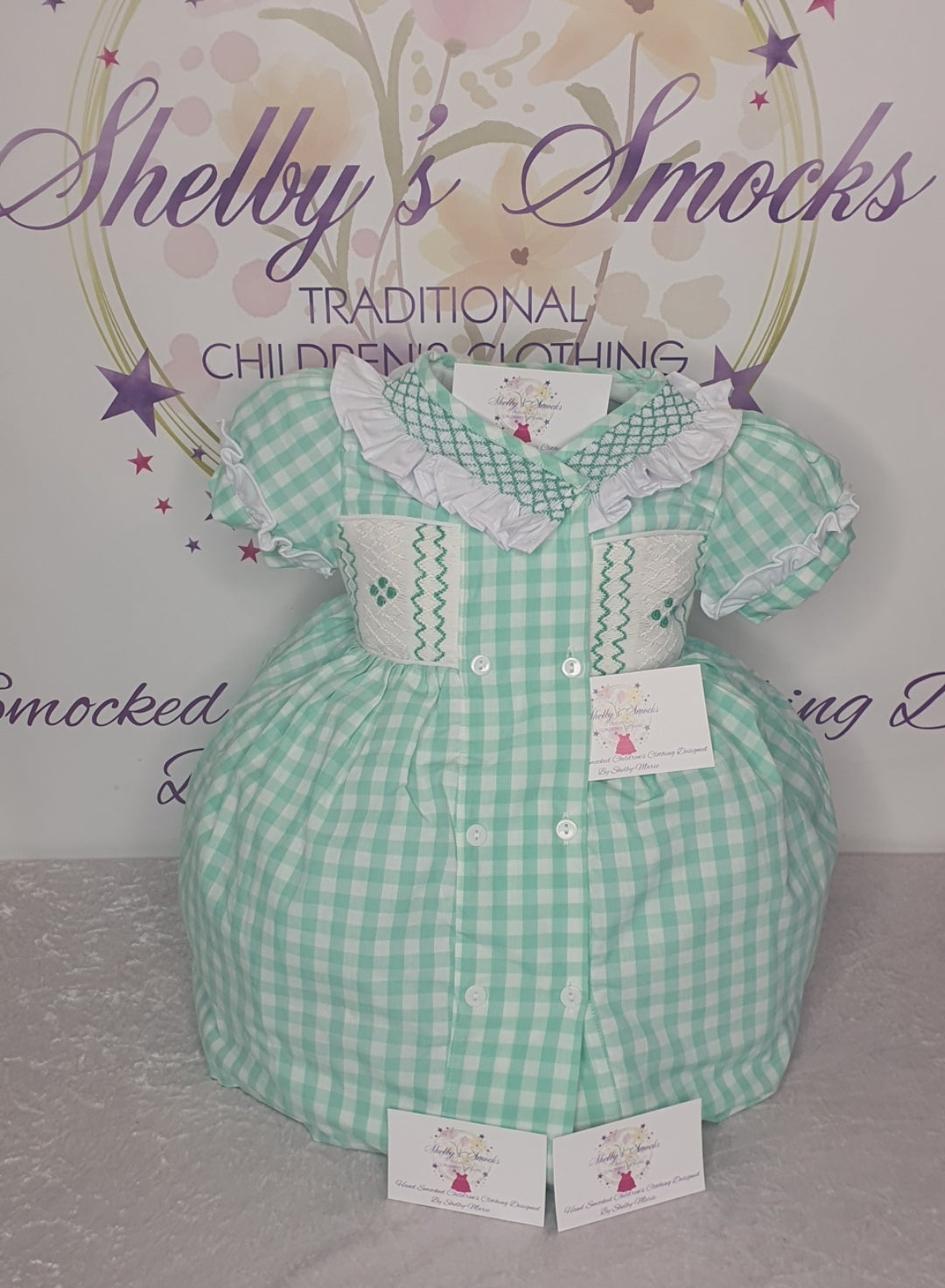 Mint & White Check MADE TO ORDER