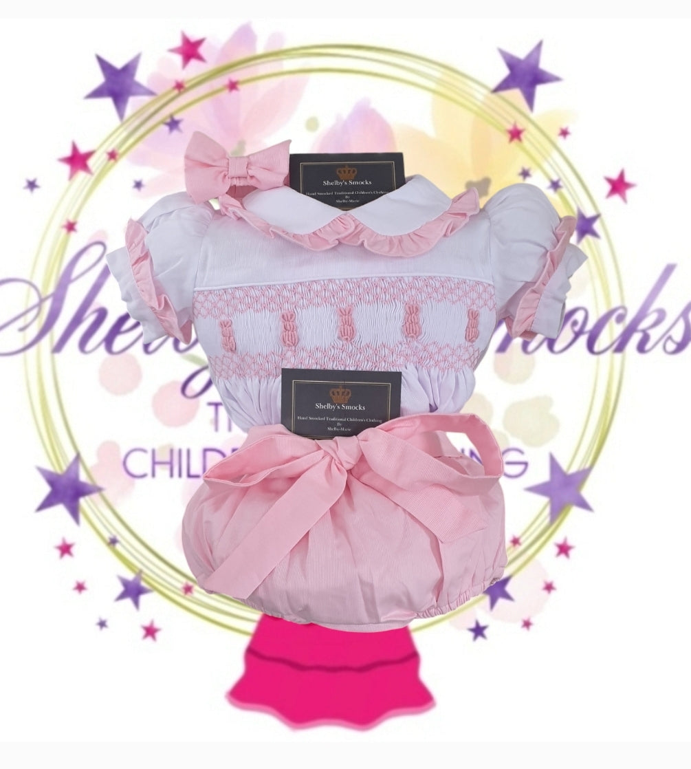 Pink & White Bunny Set MADE TO ORDER