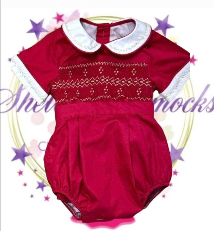 Boys Red Smock Set READY TO POST!