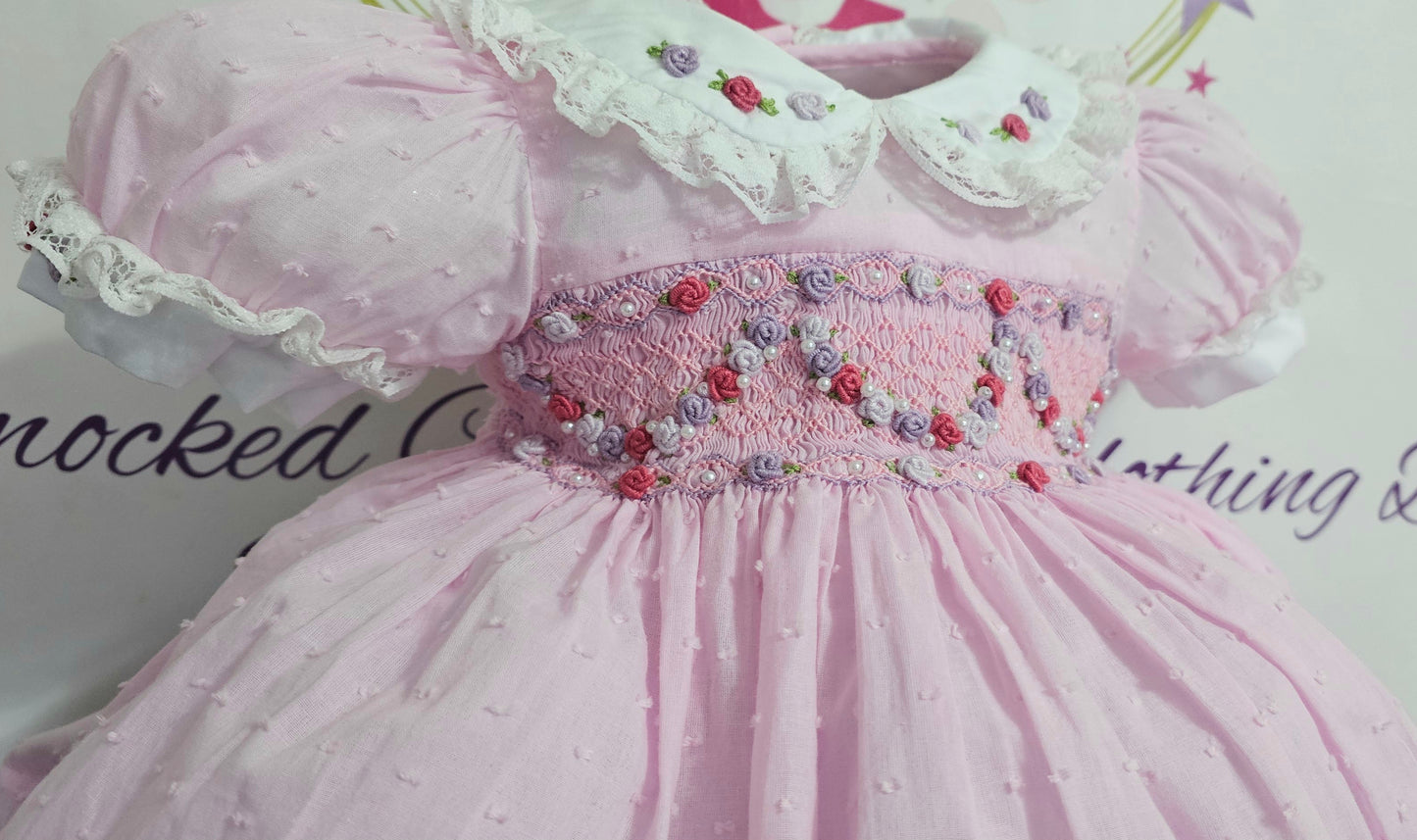 Candy Pink Swiss Dot