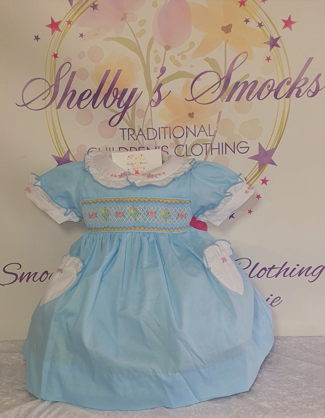 Baby Blue Smock Dress