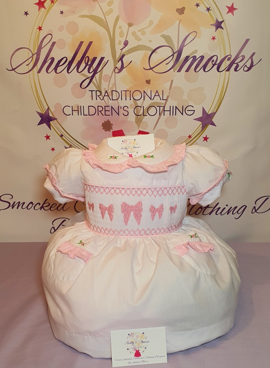 White & Pink Bow Theme MADE TO ORDER