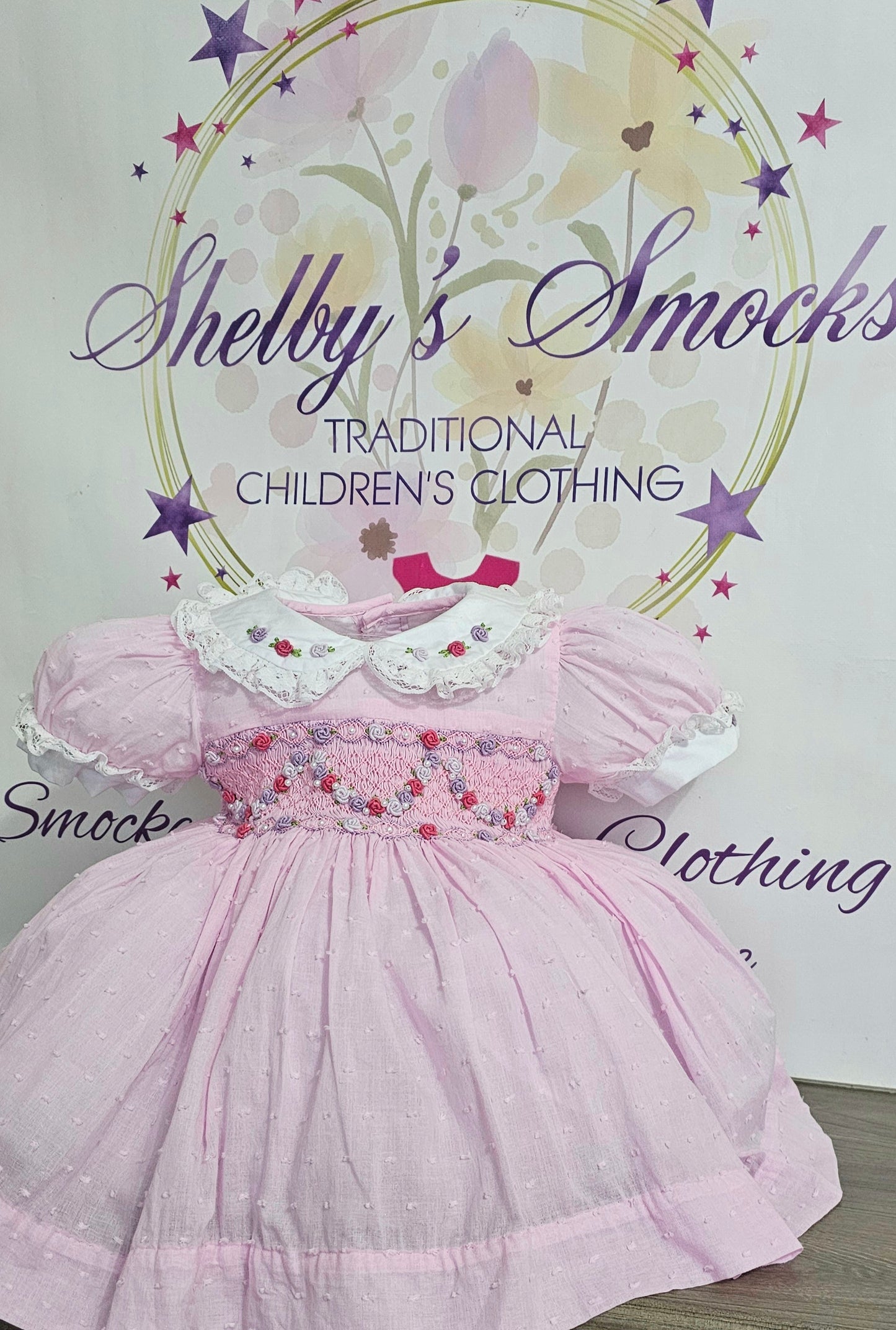 Candy Pink Swiss Dot