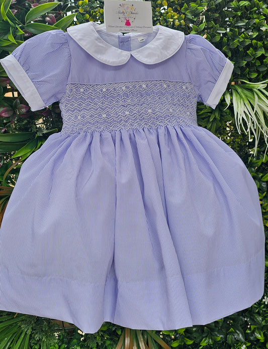 Lilac & White Pinstripe