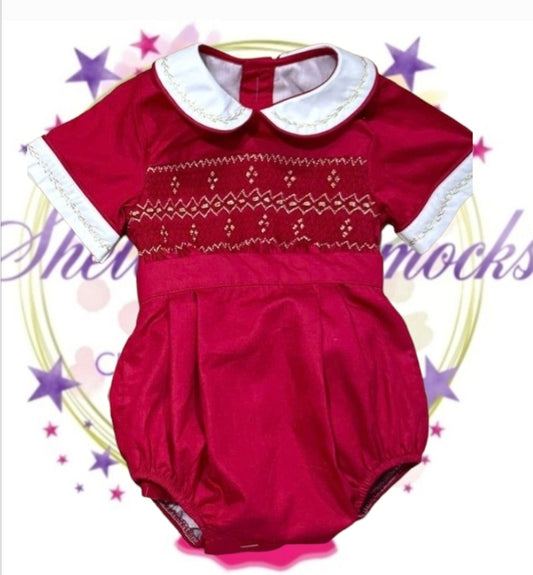 Boys Red Smock Set READY TO POST!