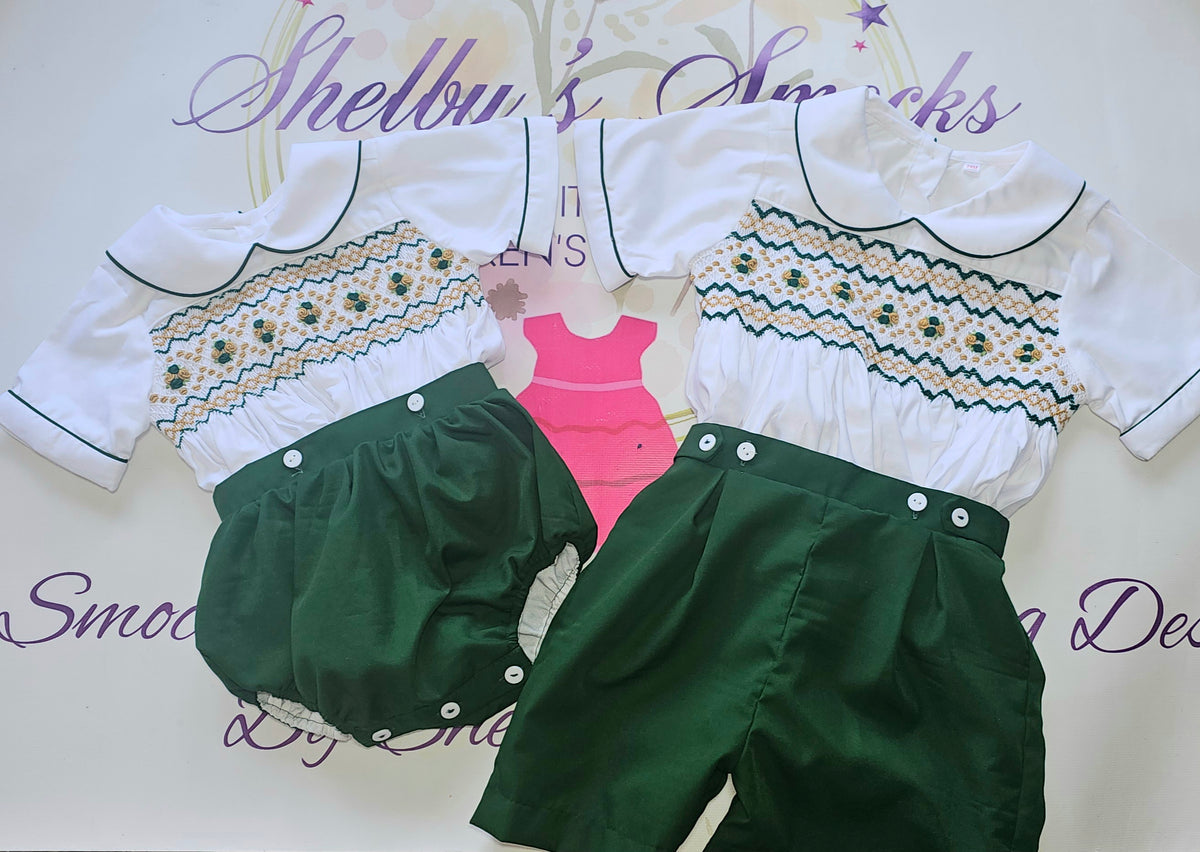 Emerald Green & Gold Boys Set